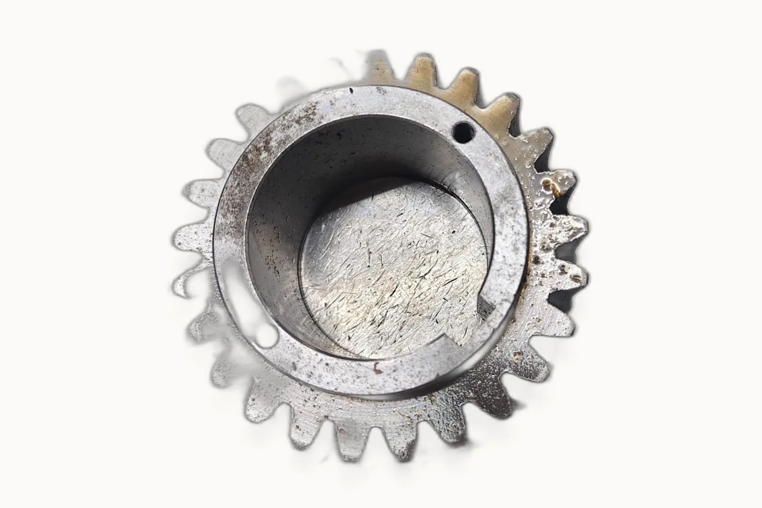 Steel ring gear with bolt holes, machined and gear cut — Toolmetrics Engineers