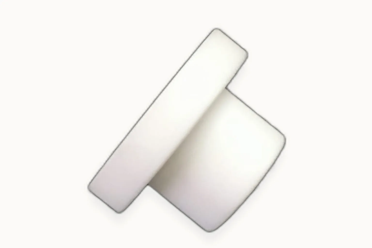 Machined UHMW-PE block, wear-resistant polymer part — Toolmetrics Engineers